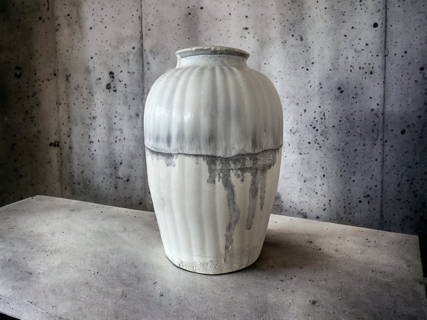 Layered Concrete Vase